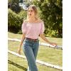 image:imageScarlet Darkness Women Renaissance Shirt Puff Sleeve Off Shoulder Peasant Pirate TopsPink