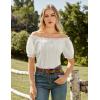 image:imageScarlet Darkness Women Renaissance Shirt Puff Sleeve Off Shoulder Peasant Pirate TopsWhite