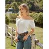 image:imageScarlet Darkness Women Renaissance Shirt Puff Sleeve Off Shoulder Peasant Pirate TopsWhite