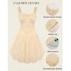 image:imageScarlet Darkness Women Summer Corset Dresses Cotton Mini Sundress Ruffle Strap DressApricot