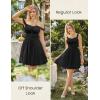 image:imageScarlet Darkness Women Summer Corset Dresses Cotton Mini Sundress Ruffle Strap DressBlack