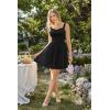 image:imageScarlet Darkness Women Summer Corset Dresses Cotton Mini Sundress Ruffle Strap DressBlack