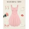 image:imageScarlet Darkness Women Summer Corset Dresses Cotton Mini Sundress Ruffle Strap DressLight Pink