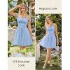 image:imageScarlet Darkness Women Summer Corset Dresses Cotton Mini Sundress Ruffle Strap DressSky Blue
