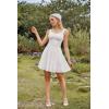 image:imageScarlet Darkness Women Summer Corset Dresses Cotton Mini Sundress Ruffle Strap DressWhite