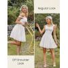 image:imageScarlet Darkness Women Summer Corset Dresses Cotton Mini Sundress Ruffle Strap DressWhite