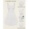 image:imageScarlet Darkness Women Summer Corset Dresses Cotton Mini Sundress Ruffle Strap DressWhite