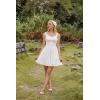 image:imageScarlet Darkness Women Summer Corset Dresses Cotton Mini Sundress Ruffle Strap DressWhite