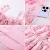 image:imageScarlet Darkness Womens Floral Cottagecore Dress Smocked A Line Casual Milkmaid Sundress with PocketsPink Flower