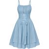 image:imageScarlet Darkness Corset Mini Dress for Women Teens Fairy Chiffon Sundress Graduation DressesLight Blue