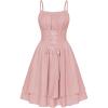 image:imageScarlet Darkness Corset Mini Dress for Women Teens Fairy Chiffon Sundress Graduation DressesPink