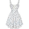 Beige Blue Floral