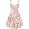 image:imageScarlet Darkness Floral Corset Dress Sundresses for Women 2026 Summer Mini Graduation DressBeige Red Floral