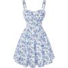image:imageScarlet Darkness Floral Corset Dress Sundresses for Women 2026 Summer Mini Graduation DressWhite Blue Floral
