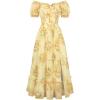 image:imageScarlet Darkness Floral Corset Dress Women 2026 Summer Cottagecore Flowy DressesYellow Floral