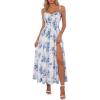 image:imageScarlet Darkness Floral Dress for Women 2026 Corset Milkmaid Sundress Wedding Guest DressesInk Blue Floral