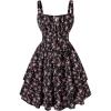 image:imageScarlet Darkness Floral Mini Corset Dress for Women Teen 2026 Summer Spring Flowy ALine Sundress with PocketsBlack Pink Floral