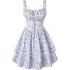 Blue White Floral