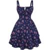 Navy Fuchsia Floral