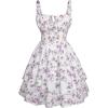 White Purple Floral
