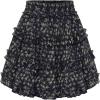 image:imageScarlet Darkness Floral Mini Skirt for Women 2026 Ruffle Tiered Skorts Summer Flowy Skirts with PocketsBlue White Floral