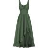 image:imageScarlet Darkness Renaissance Dress Women Summer Corset Dress Flowy Sleeveless Milkmaid Vacation Sundress with PocketsArmy Green
