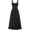 image:imageScarlet Darkness Renaissance Dress Women Summer Corset Dress Flowy Sleeveless Milkmaid Vacation Sundress with PocketsBlack
