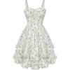 White Green Floral
