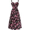 image:imageScarlet Darkness Summer Dresses for Women 2026 Floral Corset Dress Long Milkmaid Dress with PocketVintage Pink Roses