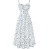 White Blue Floral