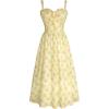 image:imageScarlet Darkness Summer Dresses for Women 2026 Floral Corset Dress Long Milkmaid Dress with PocketYellow