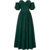 image:imageScarlet Darkness Women Off Shoulder Corset Dress Sweetheart Fishboned Puff Sleeve Renaissance DressGreen