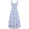 Blue White Floral