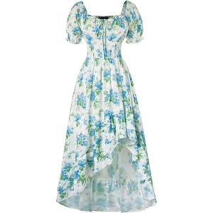 image:imageScarlet Darkness Corset Dresses for Women Summer 2026 Floral Wedding Guest Chiffon SundressWhite Hydrangea