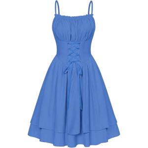 image:imageScarlet Darkness Corset Mini Dress for Women Teens Fairy Chiffon Sundress Graduation DressesAqua Blue