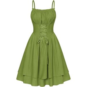 image:imageScarlet Darkness Corset Mini Dress for Women Teens Fairy Chiffon Sundress Graduation DressesGreen