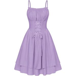 image:imageScarlet Darkness Corset Mini Dress for Women Teens Fairy Chiffon Sundress Graduation DressesLavender
