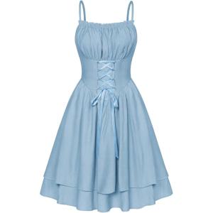 image:imageScarlet Darkness Corset Mini Dress for Women Teens Fairy Chiffon Sundress Graduation DressesLight Blue