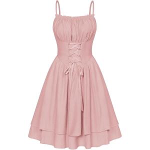 image:imageScarlet Darkness Corset Mini Dress for Women Teens Fairy Chiffon Sundress Graduation DressesPink