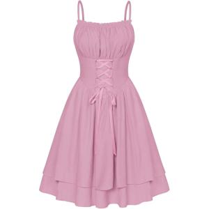 image:imageScarlet Darkness Corset Mini Dress for Women Teens Fairy Chiffon Sundress Graduation DressesPink Purple