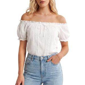 image:imageScarlet Darkness Women Renaissance Shirt Puff Sleeve Off Shoulder Peasant Pirate TopsWhite