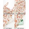 image:imageSCARLET DARKNESS Womens Floral Midi Dress Corset Sundresses 2026 Summer Spring Vacation Milkmaid DressesBeige Orange Floral