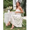 image:imageSCARLET DARKNESS Womens Floral Midi Dress Corset Sundresses 2026 Summer Spring Vacation Milkmaid DressesBeige Purple Floral