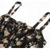 image:imageSCARLET DARKNESS Womens Floral Midi Dress Corset Sundresses 2026 Summer Spring Vacation Milkmaid DressesBlack Beige Floral
