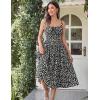 image:imageSCARLET DARKNESS Womens Floral Midi Dress Corset Sundresses 2026 Summer Spring Vacation Milkmaid DressesBlack Floral