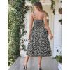 image:imageSCARLET DARKNESS Womens Floral Midi Dress Corset Sundresses 2026 Summer Spring Vacation Milkmaid DressesBlack Floral