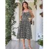 image:imageSCARLET DARKNESS Womens Floral Midi Dress Corset Sundresses 2026 Summer Spring Vacation Milkmaid DressesBlack Floral