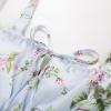 image:imageSCARLET DARKNESS Womens Floral Midi Dress Corset Sundresses 2026 Summer Spring Vacation Milkmaid DressesBlue Purple Floral