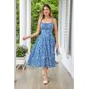 image:imageSCARLET DARKNESS Womens Floral Midi Dress Corset Sundresses 2026 Summer Spring Vacation Milkmaid DressesBlue White Floral