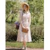image:imageSCARLET DARKNESS Womens Floral Midi Dress Corset Sundresses 2026 Summer Spring Vacation Milkmaid DressesPink